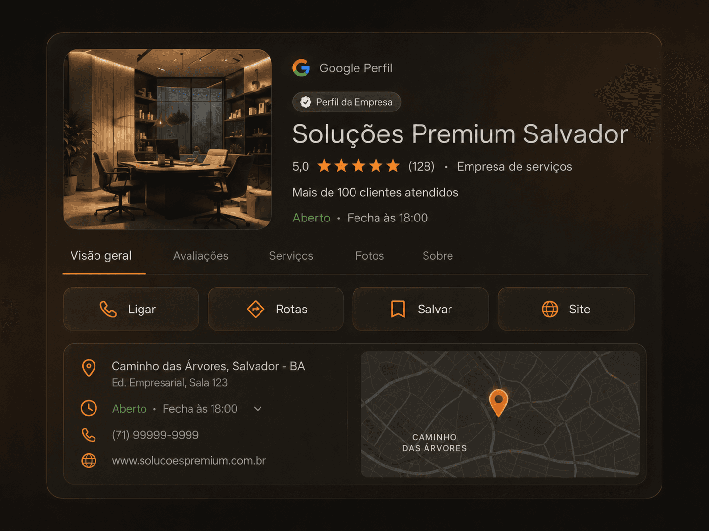Perfil da Empresa no Google estruturado — Advocacia e consultoria